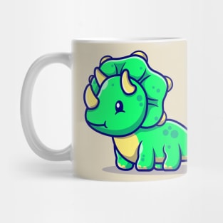 Cute Baby Triceratops Cartoon Mug